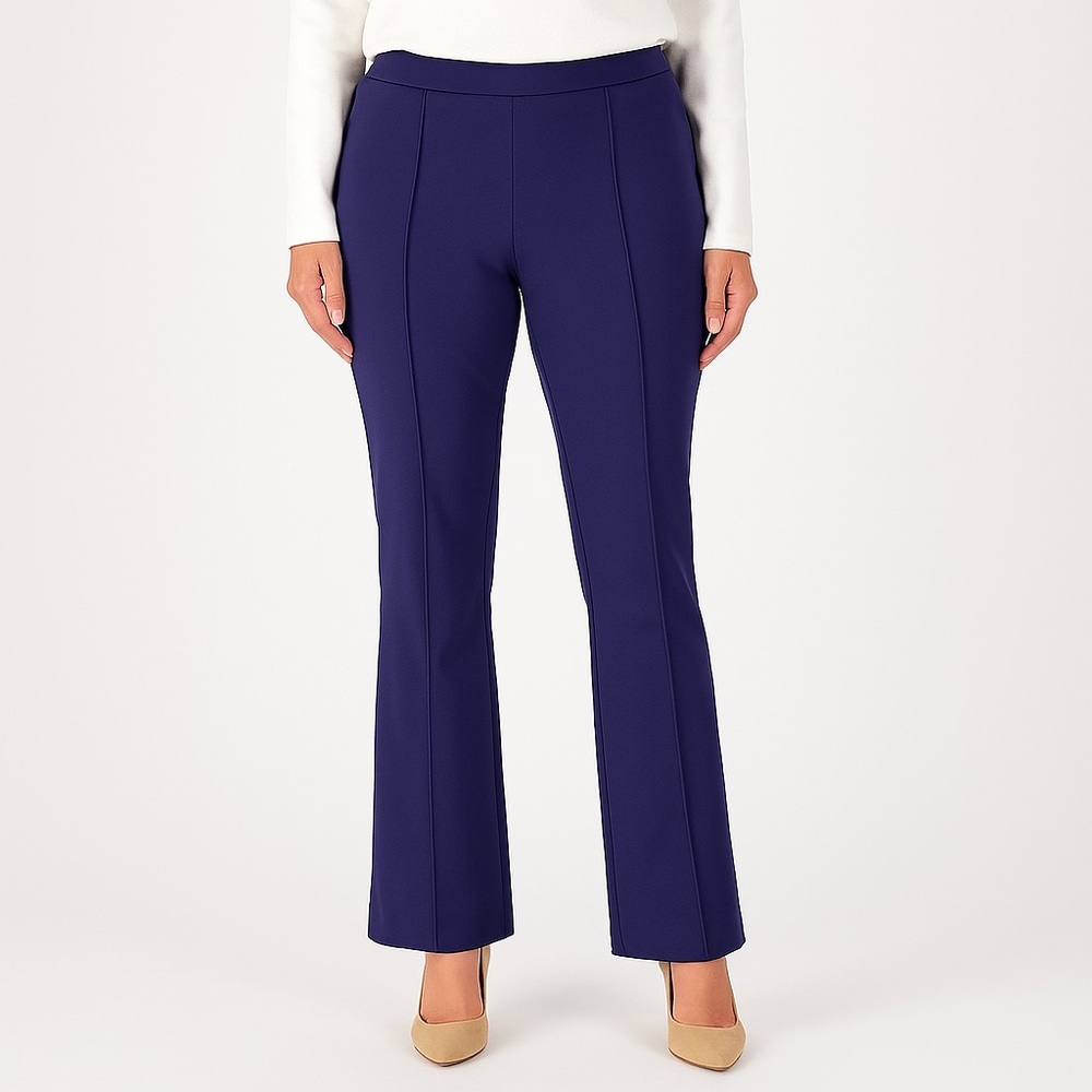 Elements by Isaac Mizrahi Live! 24/7 Stretch Knit Pintuck Pants Comfort Workwear